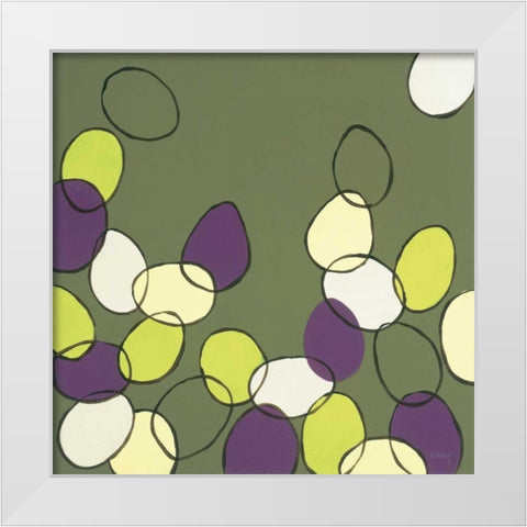 Bubbles White Modern Wood Framed Art Print by Kelly, Clair