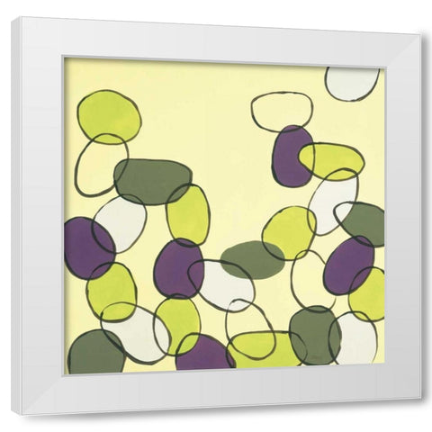 Bubbles White Modern Wood Framed Art Print by Kelly, Clair
