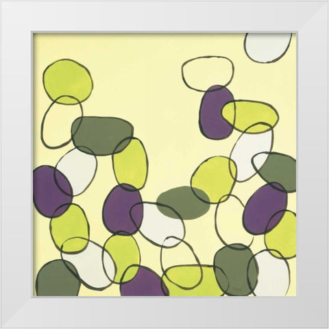 Bubbles White Modern Wood Framed Art Print by Kelly, Clair