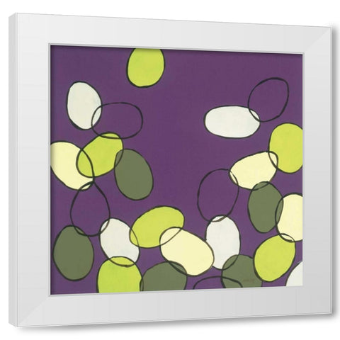 Bubbles White Modern Wood Framed Art Print by Kelly, Clair
