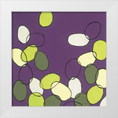 Bubbles White Modern Wood Framed Art Print by Kelly, Clair