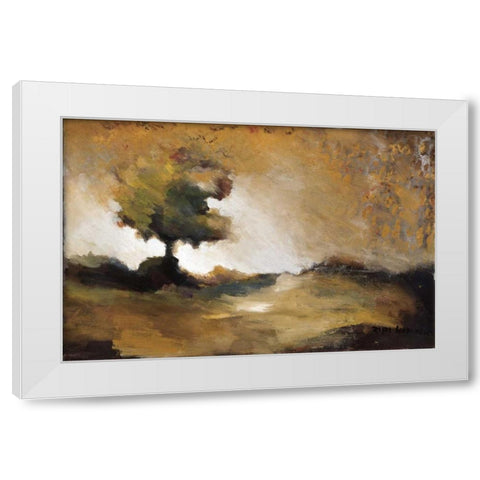 Tree in Fall White Modern Wood Framed Art Print by Kammar, Zipi