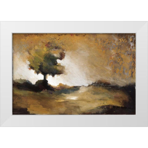 Tree in Fall White Modern Wood Framed Art Print by Kammar, Zipi