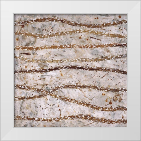 Stick Figures White Modern Wood Framed Art Print by Lawrence, Isabel