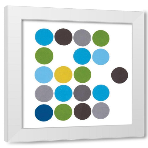 Oddball White Modern Wood Framed Art Print by Lawrence, Isabel