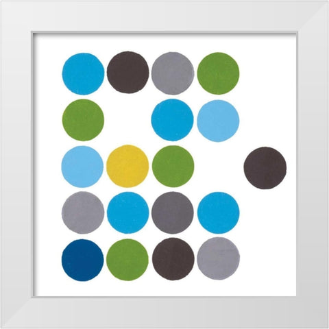Oddball White Modern Wood Framed Art Print by Lawrence, Isabel