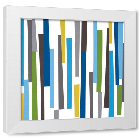 Pick-up Sticks White Modern Wood Framed Art Print by Lawrence, Isabel