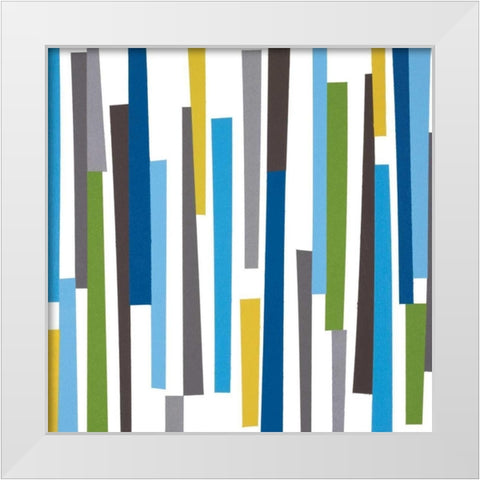 Pick-up Sticks White Modern Wood Framed Art Print by Lawrence, Isabel