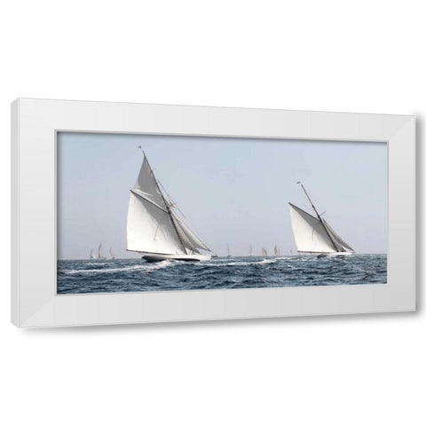 Sailing South  White Modern Wood Framed Art Print by Llovet, Jorge