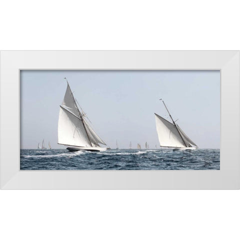 Sailing South  White Modern Wood Framed Art Print by Llovet, Jorge