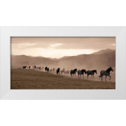 Moving Forward White Modern Wood Framed Art Print by Llovet, Jorge
