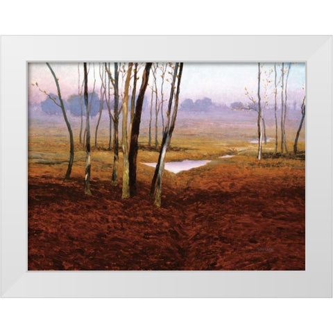 Jai marche White Modern Wood Framed Art Print by Lovelace, Kent