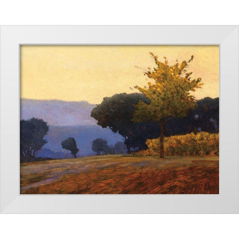 Meadow White Modern Wood Framed Art Print by Lovelace, Kent