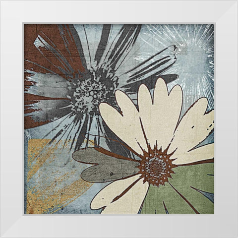Bouquet DAmour White Modern Wood Framed Art Print by Lacie, Robert