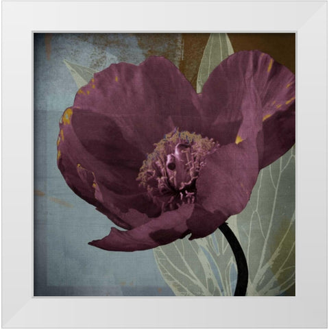 Blooming Jewels White Modern Wood Framed Art Print by Lacie, Robert