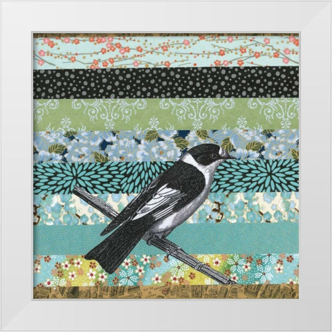 Bookplate I White Modern Wood Framed Art Print by Mueller, Andrea