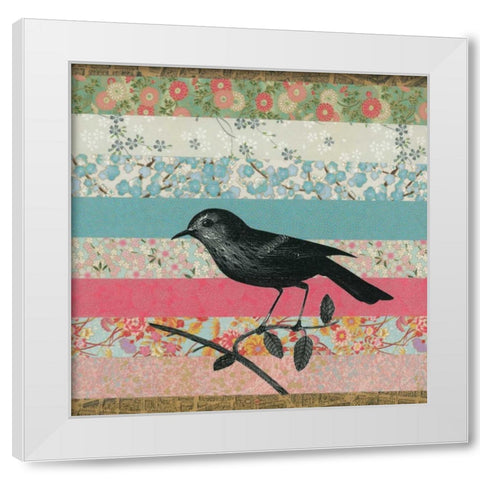 Bookplate III White Modern Wood Framed Art Print by Mueller, Andrea