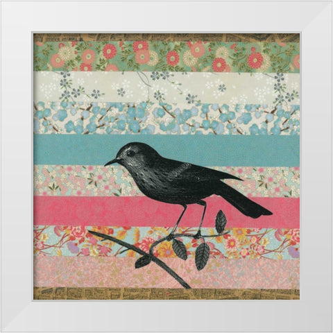 Bookplate III White Modern Wood Framed Art Print by Mueller, Andrea