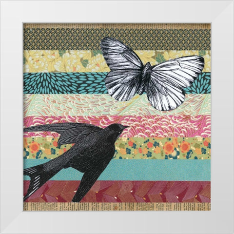 Bookplate IV White Modern Wood Framed Art Print by Mueller, Andrea