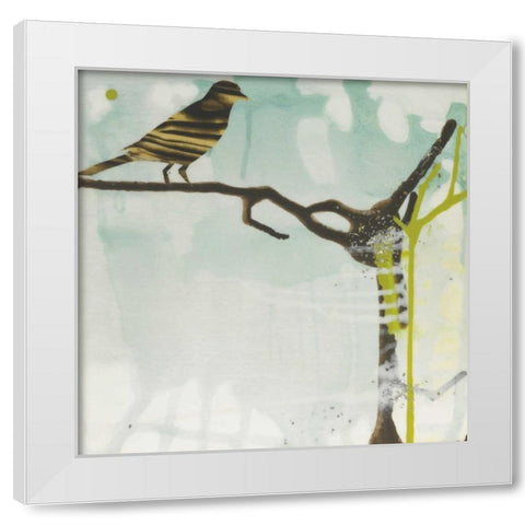 Early Bird White Modern Wood Framed Art Print by Miller, Gina