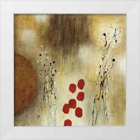 Autumn Moon I White Modern Wood Framed Art Print by McAlpine, Heather