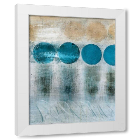 Blue Moon I  White Modern Wood Framed Art Print by McAlpine, Heather