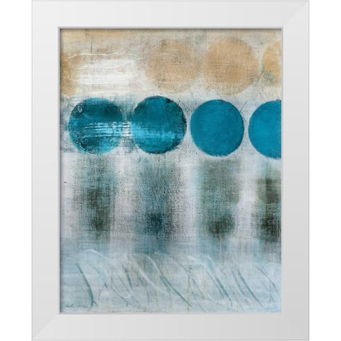 Blue Moon I  White Modern Wood Framed Art Print by McAlpine, Heather