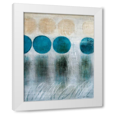 Blue Moon II White Modern Wood Framed Art Print by McAlpine, Heather