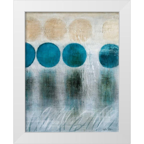Blue Moon II White Modern Wood Framed Art Print by McAlpine, Heather