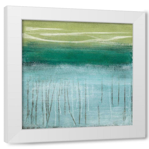 Shoreline Memories I White Modern Wood Framed Art Print by McAlpine, Heather