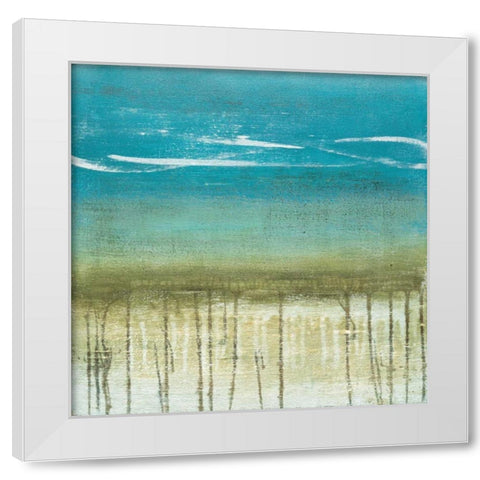 Shoreline Memories II White Modern Wood Framed Art Print by McAlpine, Heather