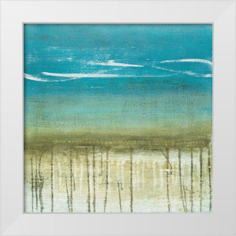 Shoreline Memories II White Modern Wood Framed Art Print by McAlpine, Heather