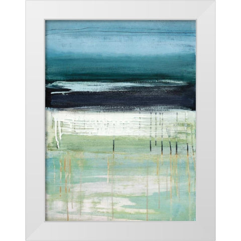 Sea and Sky I White Modern Wood Framed Art Print by McAlpine, Heather