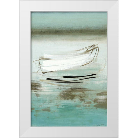 Canoe White Modern Wood Framed Art Print by McAlpine, Heather