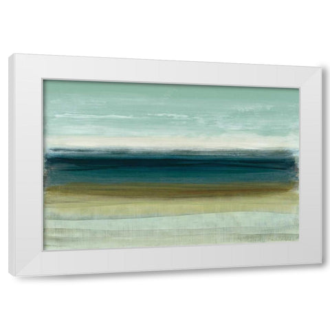 Horizon White Modern Wood Framed Art Print by McAlpine, Heather
