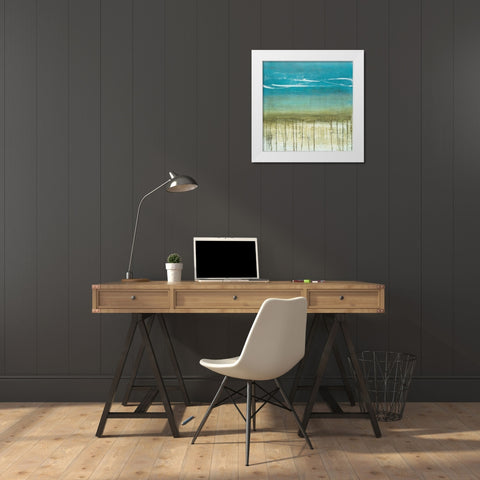 Shoreline Memories II White Modern Wood Framed Art Print by McAlpine, Heather