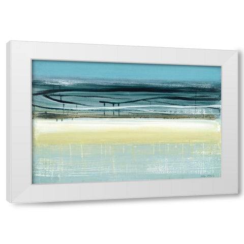 Seascape White Modern Wood Framed Art Print by McAlpine, Heather