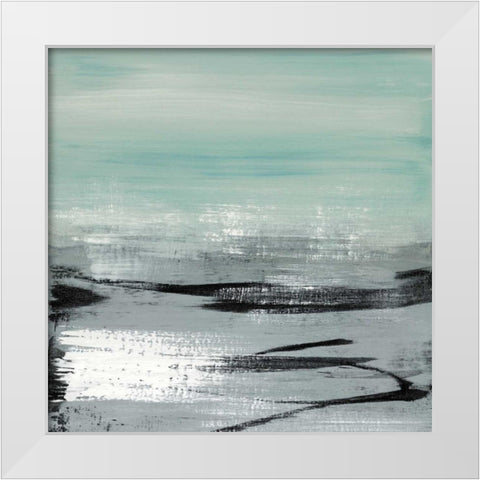 Beach I White Modern Wood Framed Art Print by McAlpine, Heather