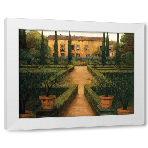 Garden Manor White Modern Wood Framed Art Print by Masdeu, Montserrat