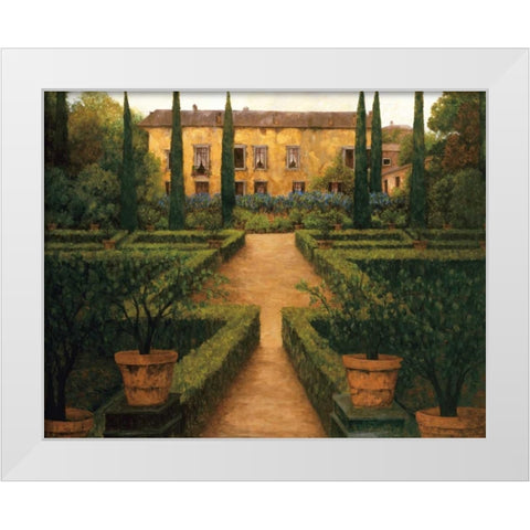 Garden Manor White Modern Wood Framed Art Print by Masdeu, Montserrat