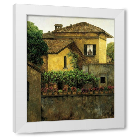 Golden Villa White Modern Wood Framed Art Print by Masdeu, Montserrat
