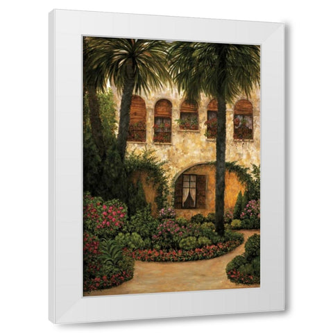 Patio Gerona White Modern Wood Framed Art Print by Masdeu, Montserrat