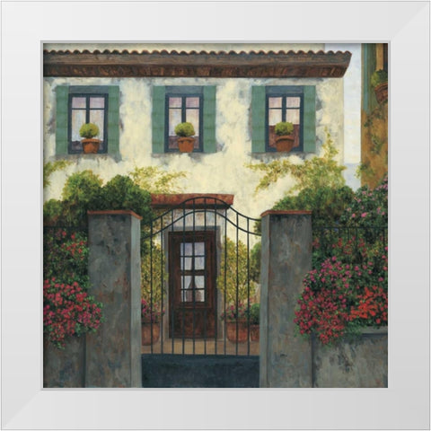 Three Windows White Modern Wood Framed Art Print by Masdeu, Montserrat