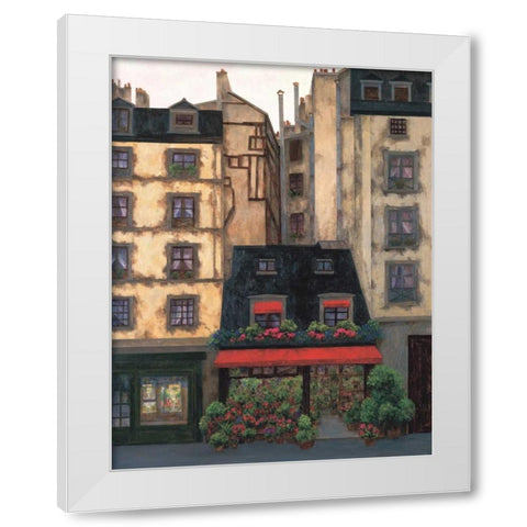 Flowers on the Boulevard I White Modern Wood Framed Art Print by Masdeu, Montserrat