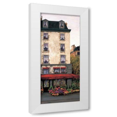 Flowers on the Boulevard II White Modern Wood Framed Art Print by Masdeu, Montserrat