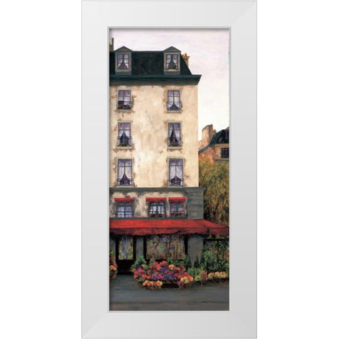 Flowers on the Boulevard II White Modern Wood Framed Art Print by Masdeu, Montserrat