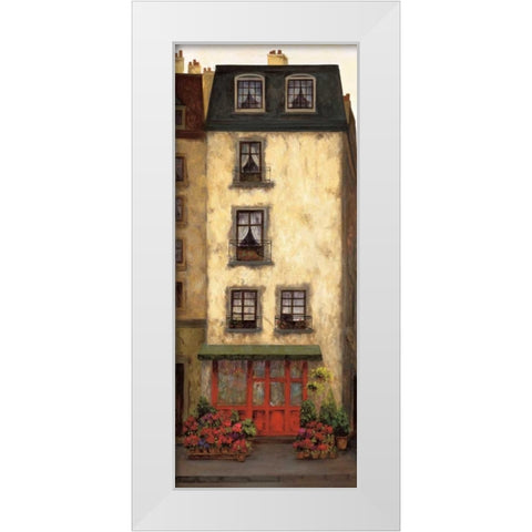 Flowers on the Boulevard III White Modern Wood Framed Art Print by Masdeu, Montserrat