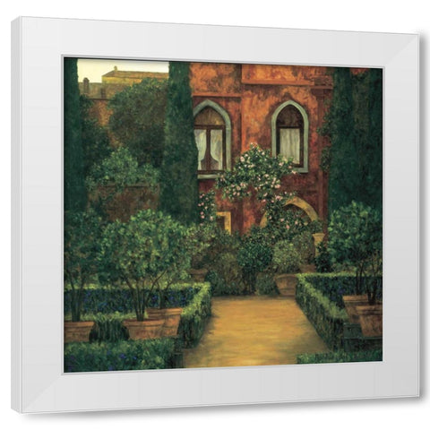 Jardin Verona White Modern Wood Framed Art Print by Masdeu, Montserrat