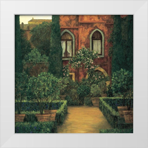 Jardin Verona White Modern Wood Framed Art Print by Masdeu, Montserrat