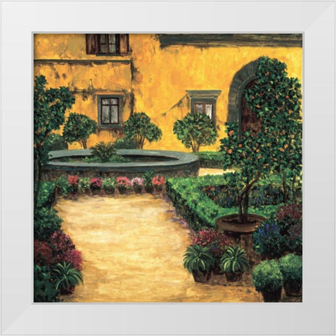 Jardin Toscana White Modern Wood Framed Art Print by Masdeu, Montserrat